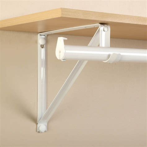 metal closet bar brackets|wall mount closet rod bracket.